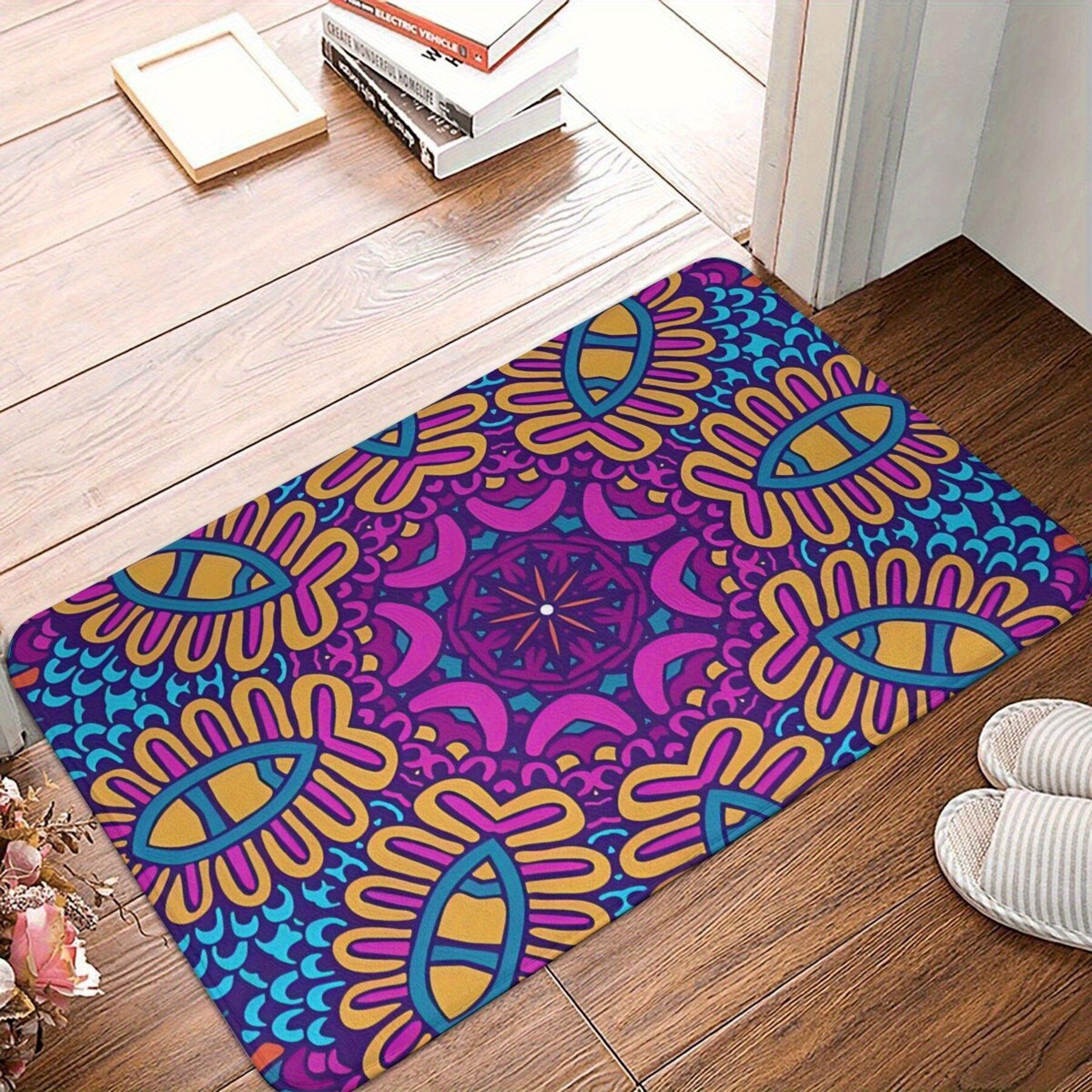 Boho Chic Mandala Non-Slip Bath Mat - Vibrant Purple & Orange Machine Washable Polyester Mat with Rubber Backing, Lightweight Ir 40x60cm
Boho Chic Mandala Non-Slip Bath Mat - Vibrant Purple & Orange Machine Washable Polyester Mat with Rubber Backing, Lightweight Ir 40x60cm