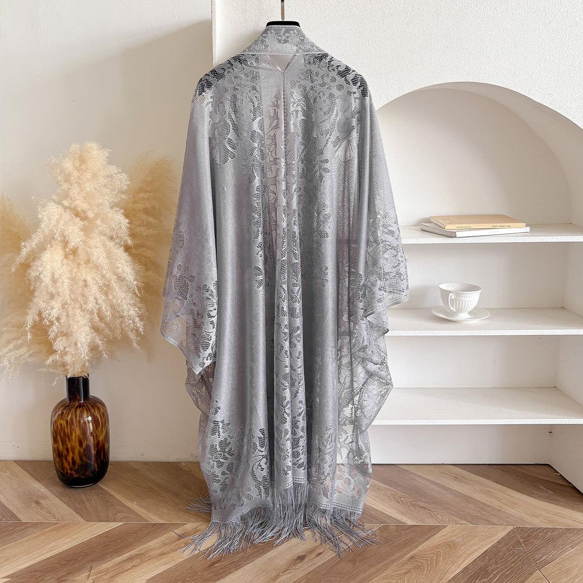 Summer Cheongsam Exterior Cardigan Spring And Summer Thin Temperament Lace Hollow Tassel Ancient Abaya Dubai Cloak One Size
Summer Cheongsam Exterior Cardigan Spring And Summer Thin Temperament Lace Hollow Tassel Ancient Abaya Dubai Cloak One Size