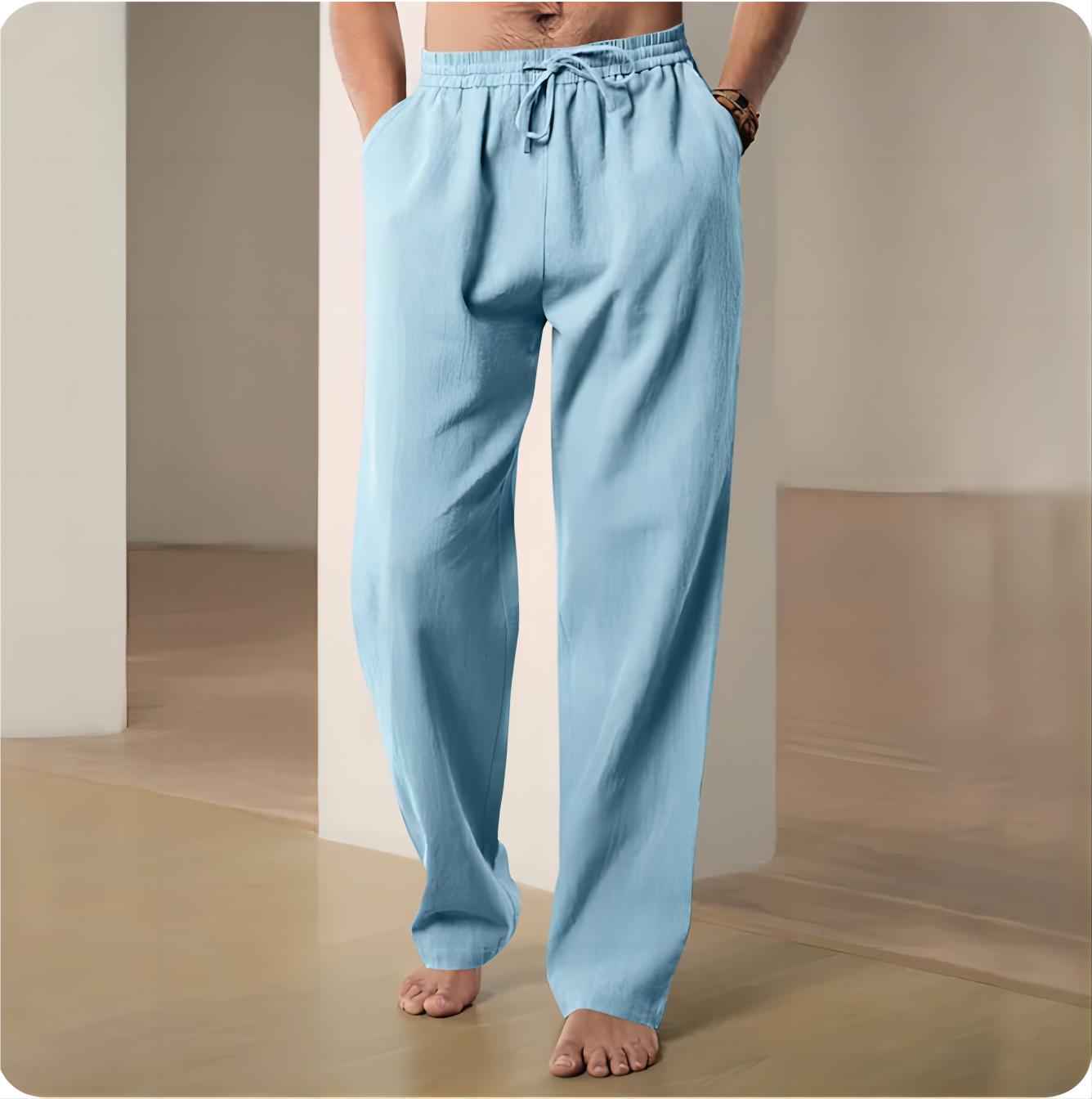 Men Spring Summer Trousers Mens Cotton Hemp Breathable Comfortable Casual Home Straight Pants Linen Men s Pants 3XL синій
Men Spring Summer Trousers Mens Cotton Hemp Breathable Comfortable Casual Home Straight Pants Linen Men s Pants 3XL синій