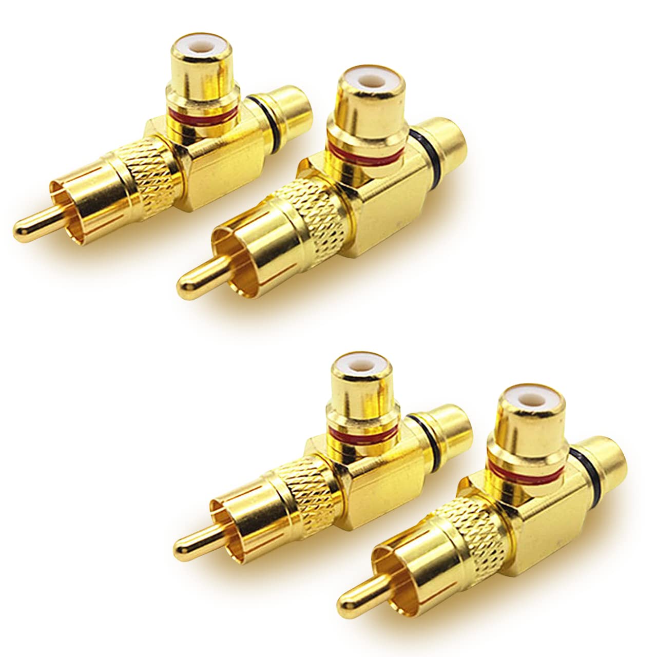 RERACO RCA Splitter Male to Female Audio Conversion Output Pair Set of Splitter, 2-Way Adapter, Gold-Plated Cables, Plugs, Terminals, (T-Type, 4)
RERACO RCA Splitter Male to Female Audio Conversion Output Pair Set of Splitter, 2-Way Adapter, Gold-Plated Cables, Plugs, Terminals, (T-Type, 4)
