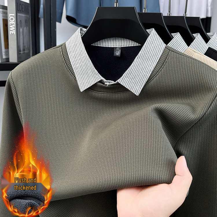 Men s Winter 2025 Fleece-Lined Two-Piece Look Thick Hoodie with Knit Base and Velvet Collar XXXXL (180-200 lbs) хакі
Men s Winter 2025 Fleece-Lined Two-Piece Look Thick Hoodie with Knit Base and Velvet Collar XXXXL (180-200 lbs) хакі