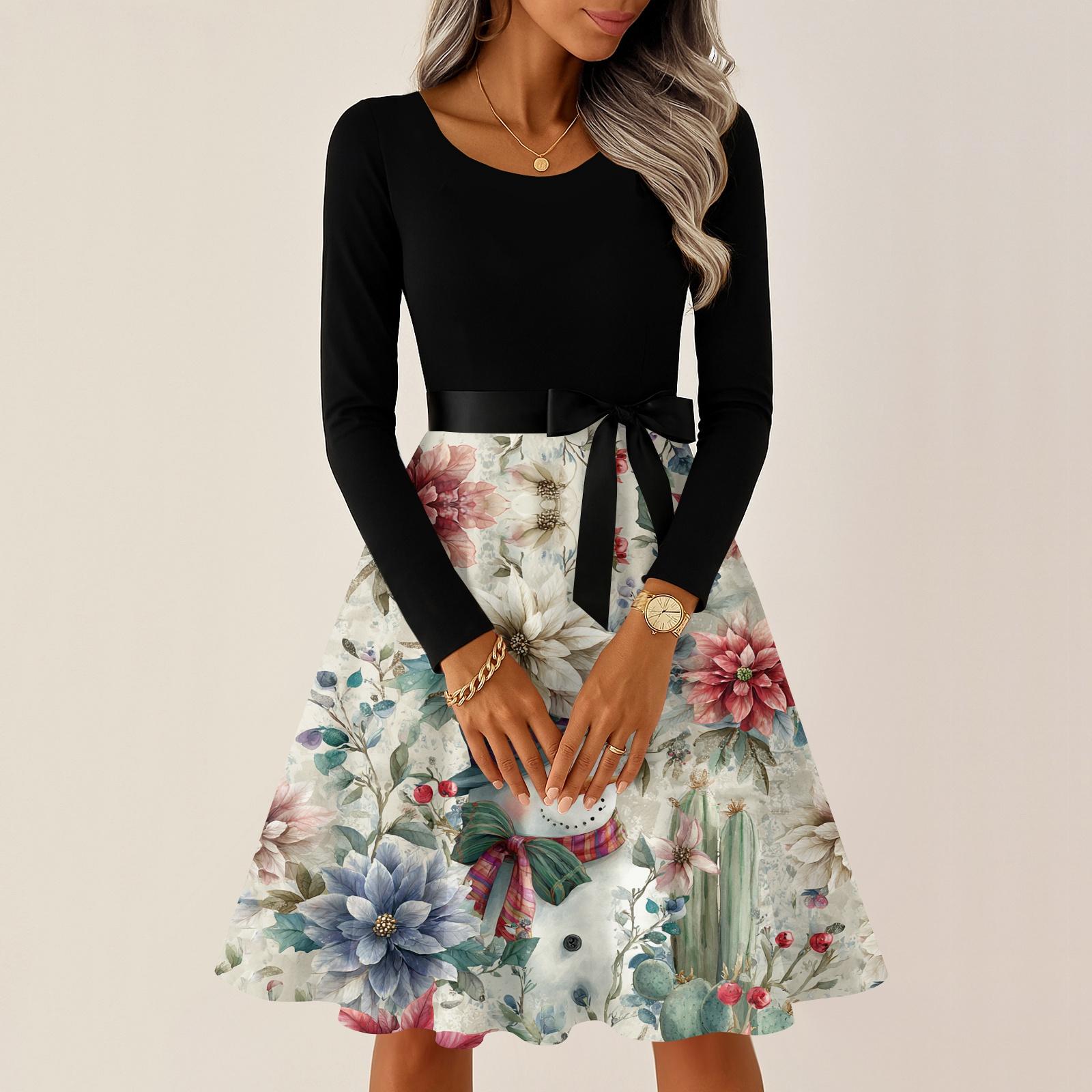 Женские повседневные модные платья с круглым вырезом, длинным рукавом, рождественским принтом, для вечеринки, винтажные длинные платья L
Женские повседневные модные платья с круглым вырезом, длинным рукавом, рождественским принтом, для вечеринки, винтажные длинные платья L