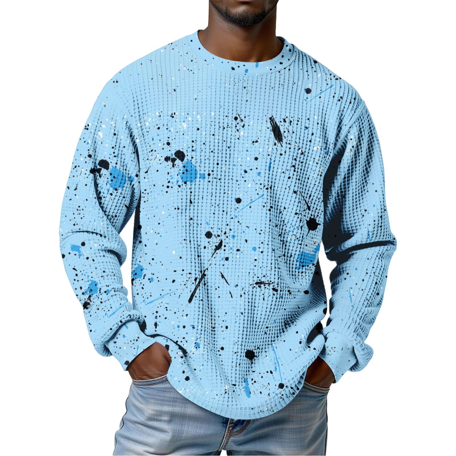 Men s casual and fashionable ink-blurry texture printed shirt - Men s round-neck long-sleeve shirt L
Men s casual and fashionable ink-blurry texture printed shirt - Men s round-neck long-sleeve shirt L