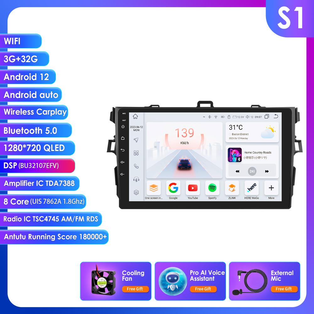 Hizpo Автомагнитола 8G+128G Android Auto CarPlay для Toyota Corolla 2007-2011 Мультимедийный плеер GPS-навигация 2din Стерео 1280*720 Интеллектуальный экран S1 8Core 3G 32G AI
Hizpo Автомагнитола 8G+128G Android Auto CarPlay для Toyota Corolla 2007-2011 Мультимедийный плеер GPS-навигация 2din Стерео 1280*720 Интеллектуальный экран S1 8Core 3G 32G AI