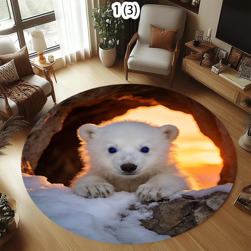 2D Cute Polar Bear Round Carpet Realistic Hole Abyss Floor Mat Creative Decorative Area Rug for Living Room Bedroom Home Decor 80cm x 80cm
2D Cute Polar Bear Round Carpet Realistic Hole Abyss Floor Mat Creative Decorative Area Rug for Living Room Bedroom Home Decor 80cm x 80cm