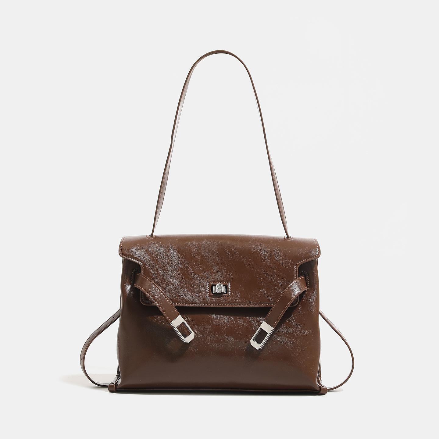 Melad Retro Coffee Color Large Capacity Bag for Women s Spring New Style Texture Single Shoulder Crossover Platinum Bag шоколадний
Melad Retro Coffee Color Large Capacity Bag for Women s Spring New Style Texture Single Shoulder Crossover Platinum Bag шоколадний