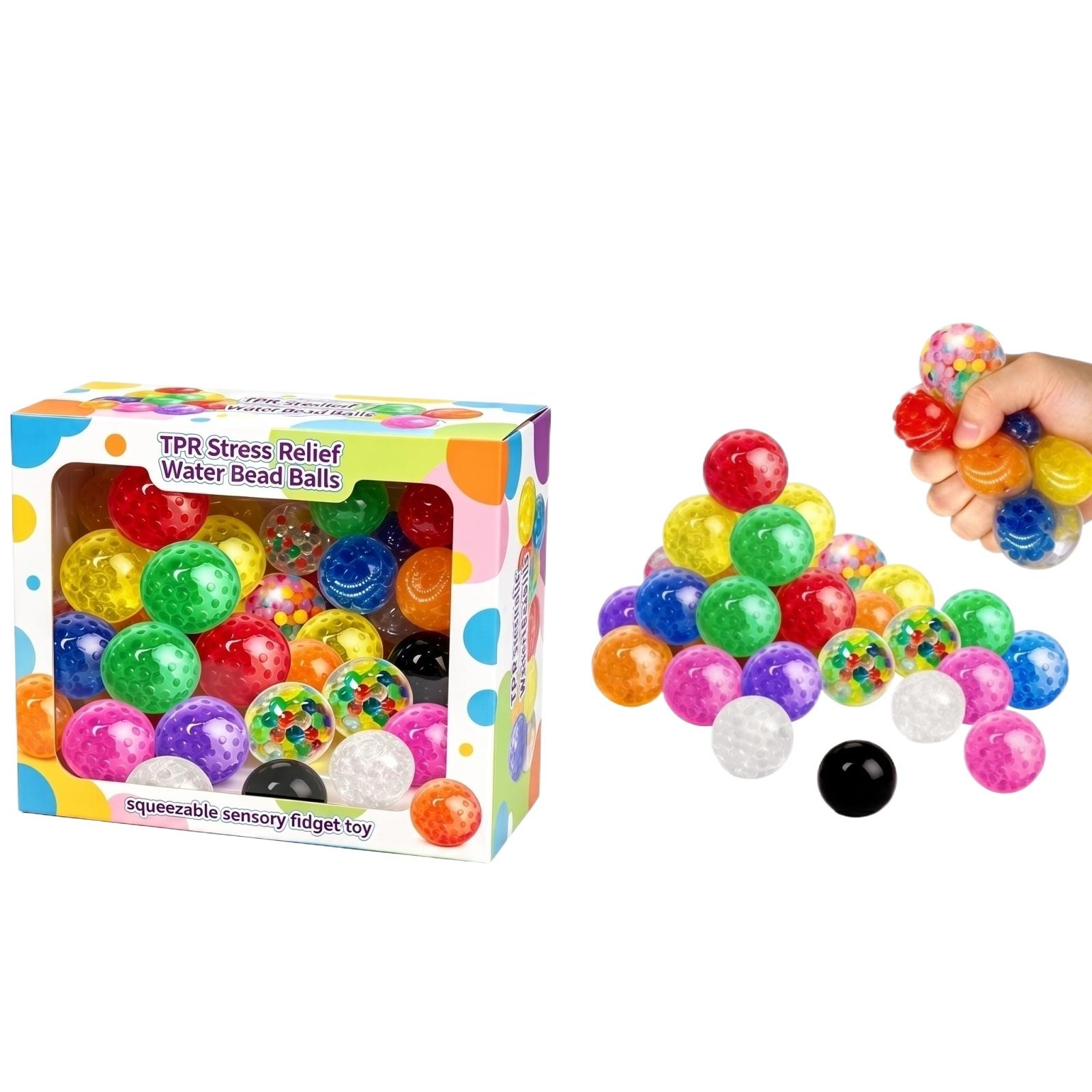 24pc TPR Stress Relief Water Bead Balls Sensory Squeeze Fidget Toy Soft Round Shape Durable Material for Hand Therapy and Relaxation One Size
24pc TPR Stress Relief Water Bead Balls Sensory Squeeze Fidget Toy Soft Round Shape Durable Material for Hand Therapy and Relaxation One Size