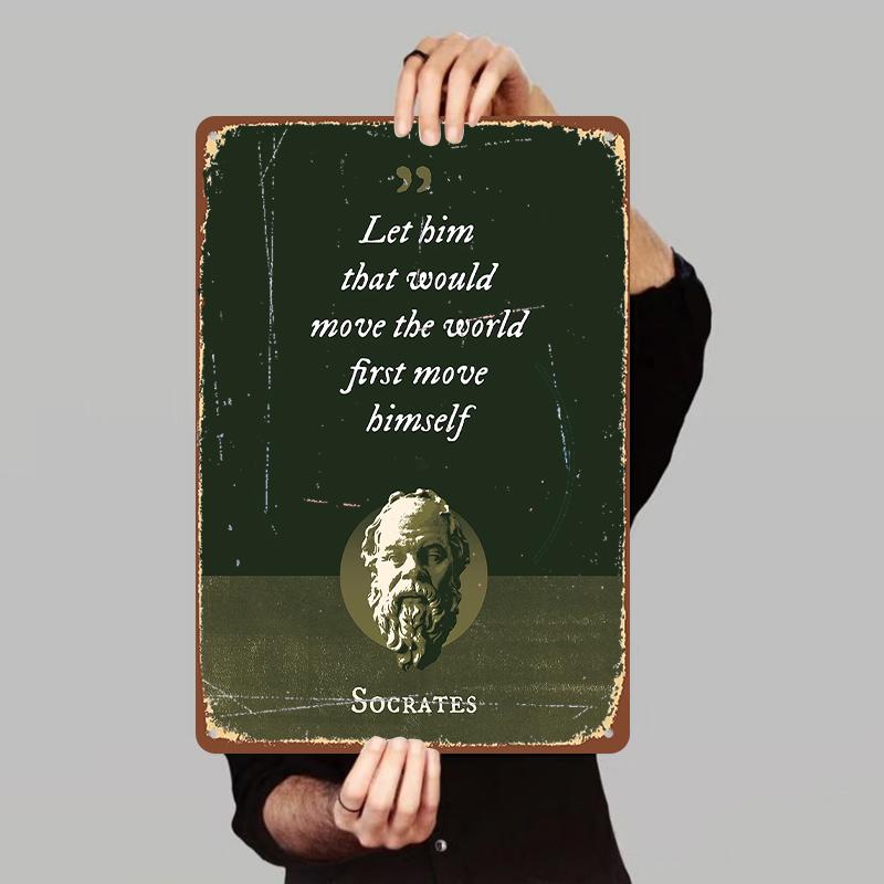 Socrates Quote Metal Wall Art Socrates Inspirational Quote Metal Wall Art Philosophical Home Decor for Office Study Room 7.9x11.8In(20x30cm)
Socrates Quote Metal Wall Art Socrates Inspirational Quote Metal Wall Art Philosophical Home Decor for Office Study Room 7.9x11.8In(20x30cm)