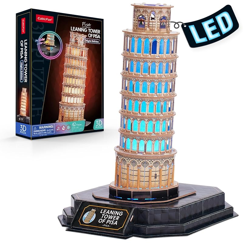 cubic fan leaning tower of pisa With LED L535h craft kit 3D puzzle model architectural model Elementary school student
cubic fan leaning tower of pisa With LED L535h craft kit 3D puzzle model architectural model Elementary school student