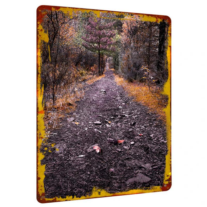 Autumn Forest Path Scenery Metal Wall Art Vintage Home Decor for Living Room 20x30cm(7.8x11.8inch)
Autumn Forest Path Scenery Metal Wall Art Vintage Home Decor for Living Room 20x30cm(7.8x11.8inch)