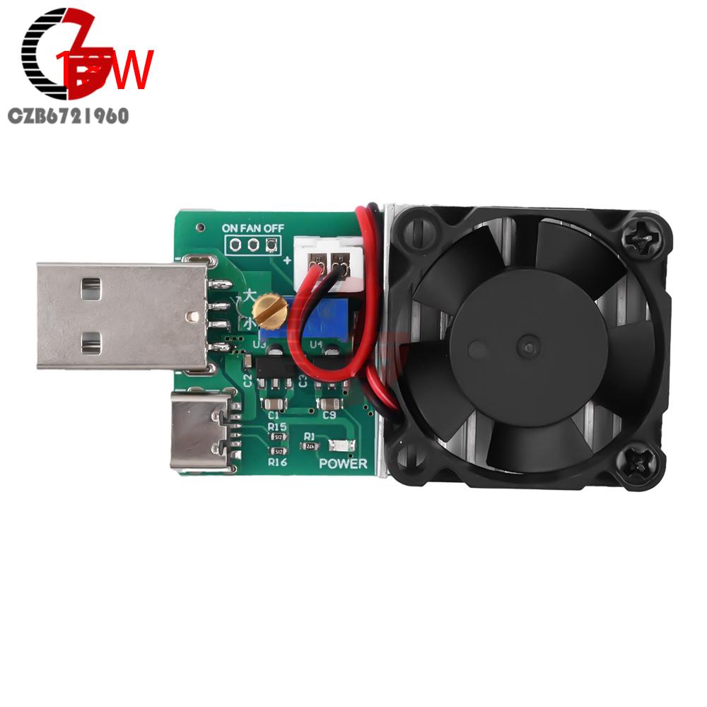 USB Load Tester Electronic Load Test Resistor Module 22.5W USB & Type C Interface Adjustable Constant Current with Cooling Fan
USB Load Tester Electronic Load Test Resistor Module 22.5W USB & Type C Interface Adjustable Constant Current with Cooling Fan