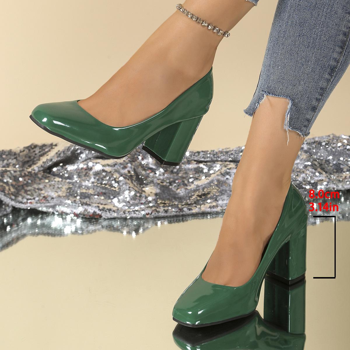 Large size square head thick heel single shoes medium heel professional women s shoes black work high heels female flight attendant work leather shoes 42 зелений
Large size square head thick heel single shoes medium heel professional women s shoes black work high heels female flight attendant work leather shoes 42 зелений
