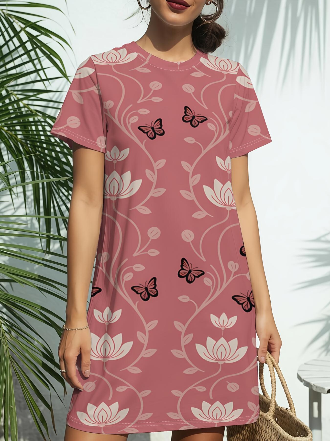 Pink Butterfly KissNew Arrival Women s Round Neck Short-Sleeve T-shirt Dress.American Trendy Digital Print. Casual Versatile Style for Spring and Summ 7XL дубильна кора
Pink Butterfly KissNew Arrival Women s Round Neck Short-Sleeve T-shirt Dress.American Trendy Digital Print. Casual Versatile Style for Spring and Summ 7XL дубильна кора