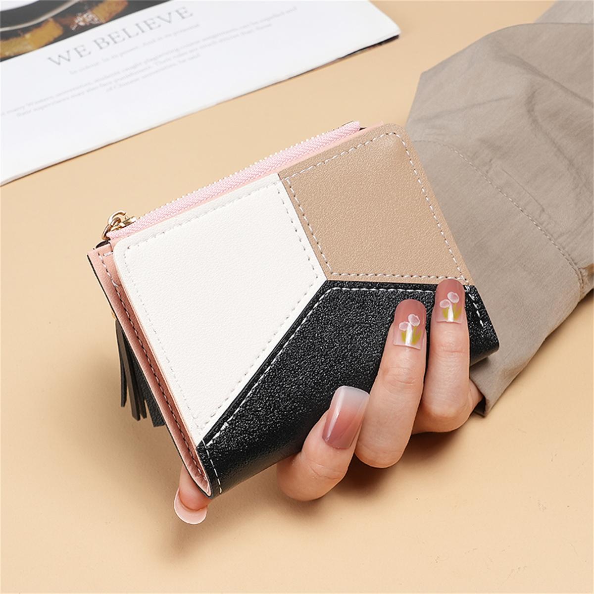Purse Female Short New Korean Version Of The Collage Color Tassel Ultra-thin Two-fold Wallet Card Bag Fresh Female Change Purse
Purse Female Short New Korean Version Of The Collage Color Tassel Ultra-thin Two-fold Wallet Card Bag Fresh Female Change Purse