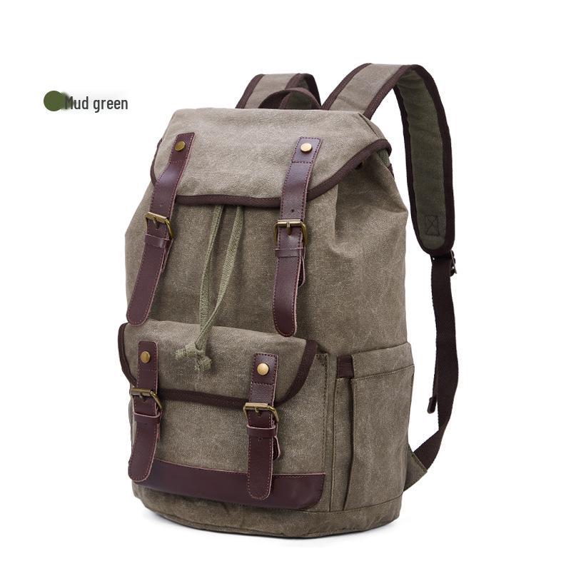Retro-Style Waterproof Canvas Backpack with Genuine Leather - Large Capacity Outdoor Bag
Retro-Style Waterproof Canvas Backpack with Genuine Leather - Large Capacity Outdoor Bag