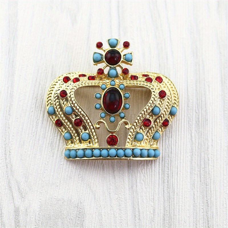 Elegant Brooch Antique Court Crown Brooch Coat Coat Shawl Pin Resin Gemstone Banquet Party Dress Suit Corsage Accessories
Elegant Brooch Antique Court Crown Brooch Coat Coat Shawl Pin Resin Gemstone Banquet Party Dress Suit Corsage Accessories