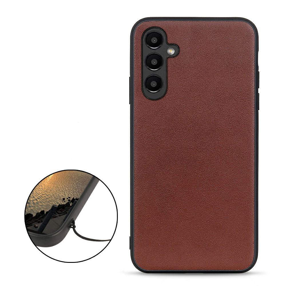 For Samsung Galaxy A14 5G/A14 4G Shockproof Cell Phone Cover Textured Genuine Leather Coated TPU Phone Case Brown
For Samsung Galaxy A14 5G/A14 4G Shockproof Cell Phone Cover Textured Genuine Leather Coated TPU Phone Case Brown