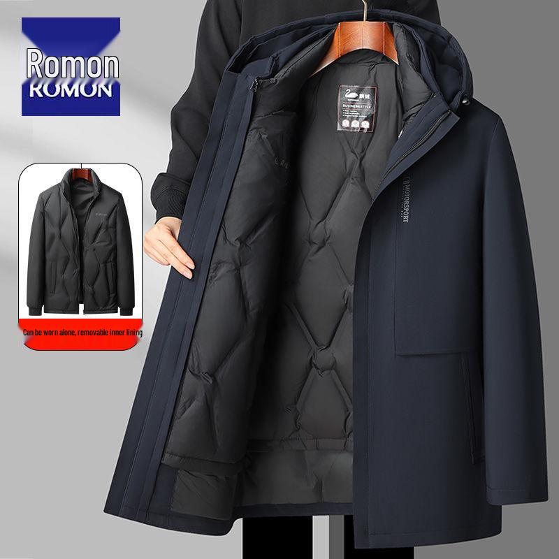 Romon Men s Winter Down Jacket - Warm Coat for Middle-Aged and Elderly, Available in Black and Navy Blue. M (80-115 kg) темно-синього кольору
Romon Men s Winter Down Jacket - Warm Coat for Middle-Aged and Elderly, Available in Black and Navy Blue. M (80-115 kg) темно-синього кольору
