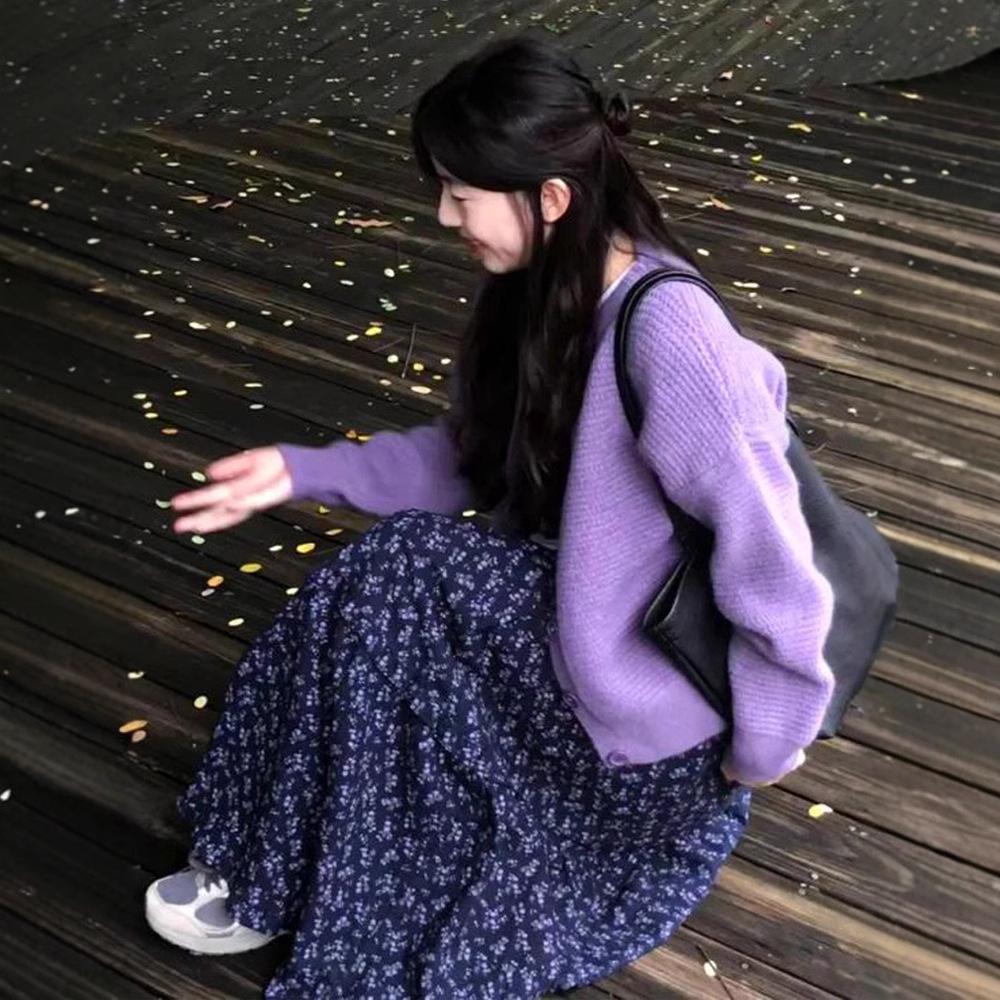 Korean Retro Floral Purple A-Line Midi Skirt for Women - High-Waisted Versatile Spring/Summer Outfit. S
Korean Retro Floral Purple A-Line Midi Skirt for Women - High-Waisted Versatile Spring/Summer Outfit. S