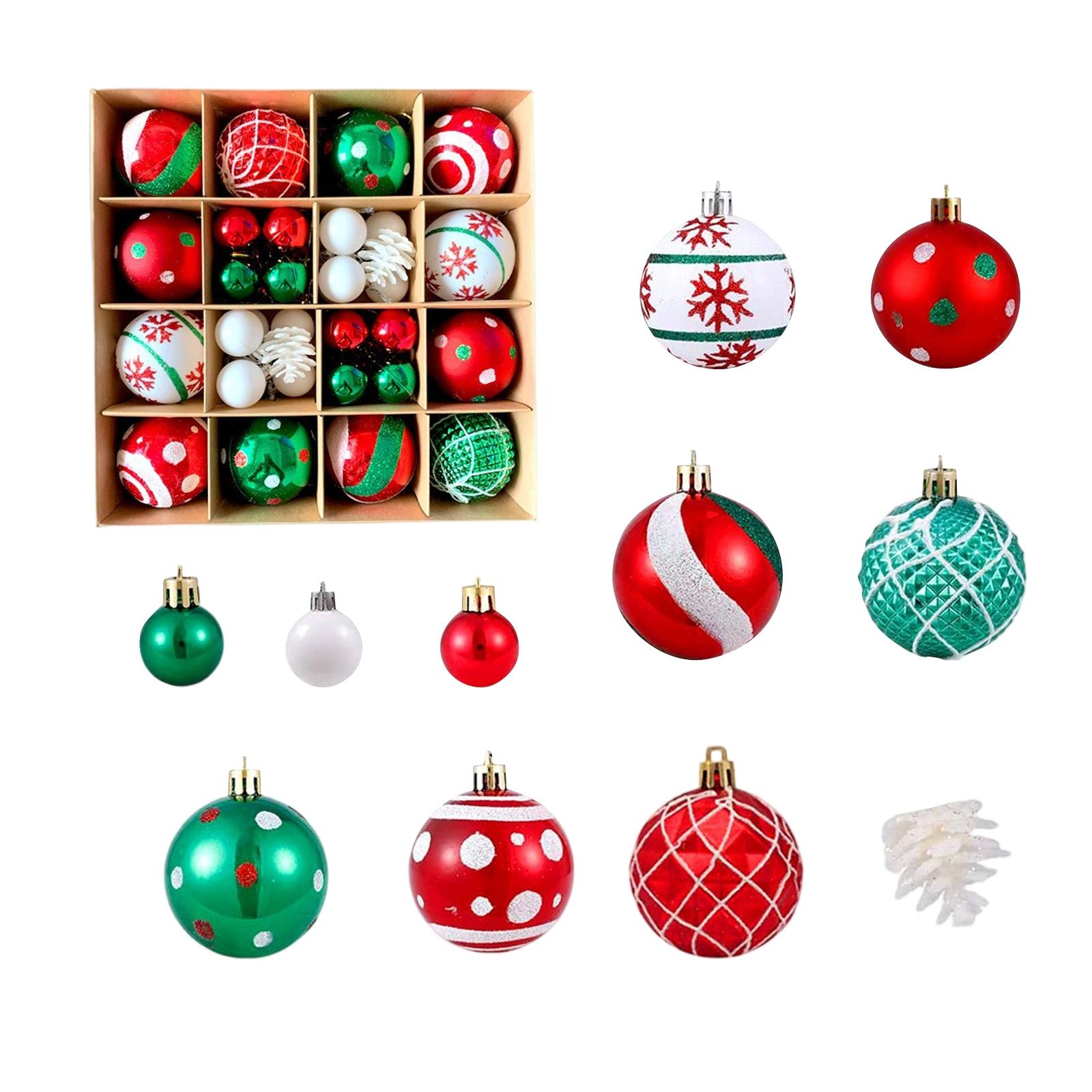 42pcs Christmas Tree Ornament Plastic Ball Decorations For DIY Crafts And Painted Designed Boxes Pendant One Size
42pcs Christmas Tree Ornament Plastic Ball Decorations For DIY Crafts And Painted Designed Boxes Pendant One Size
