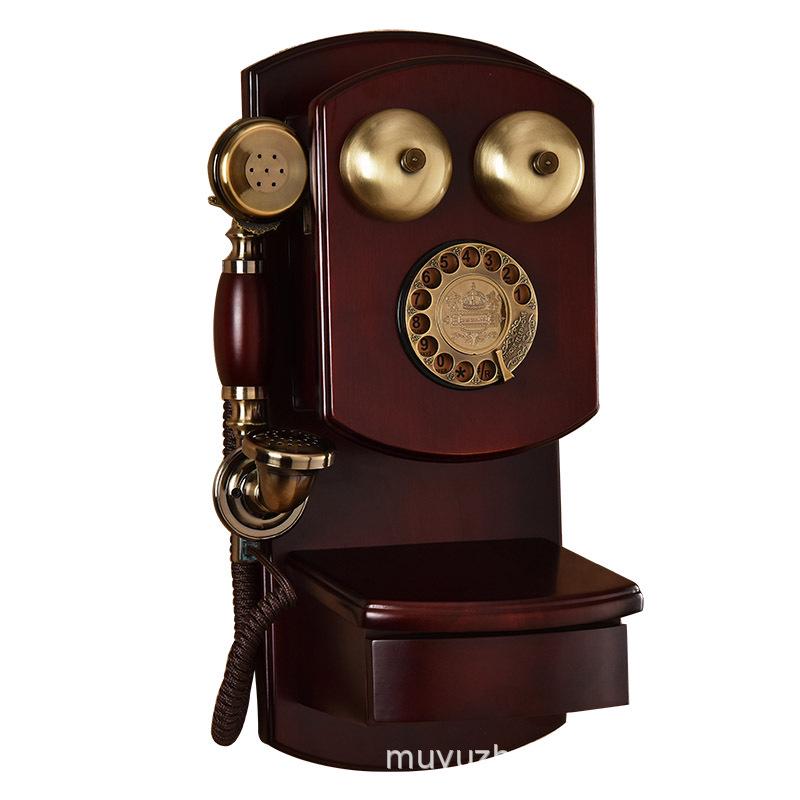 Retro Wall-Mounted Solid Wood Turntable Telephone: Antique Wired Home Landline Dark coffee - Electronic dial single bell - Wired
Retro Wall-Mounted Solid Wood Turntable Telephone: Antique Wired Home Landline Dark coffee - Electronic dial single bell - Wired