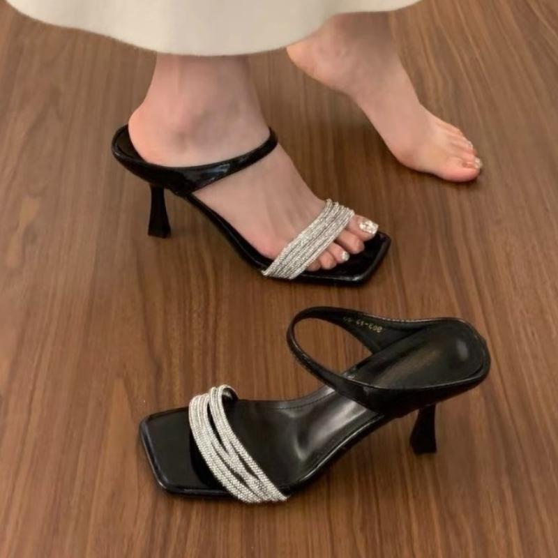 Роскошные стразы Женские туфли-лодочки на тонком каблуке, шлепанцы, женская обувь слипоны для вечеринок, женские туфли на высоком каблуке, сандалии 39 чёрный
Роскошные стразы Женские туфли-лодочки на тонком каблуке, шлепанцы, женская обувь слипоны для вечеринок, женские туфли на высоком каблуке, сандалии 39 чёрный