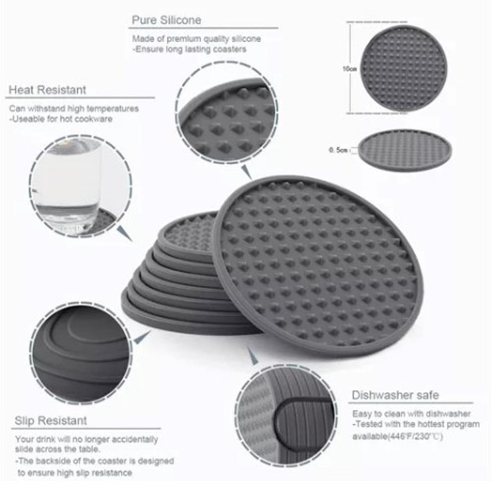 6 pcs Black Grey Drink Coaster 3.9x3.9 in Non Slip Coaster Flexible Coaster home countertop сірий
6 pcs Black Grey Drink Coaster 3.9x3.9 in Non Slip Coaster Flexible Coaster home countertop сірий