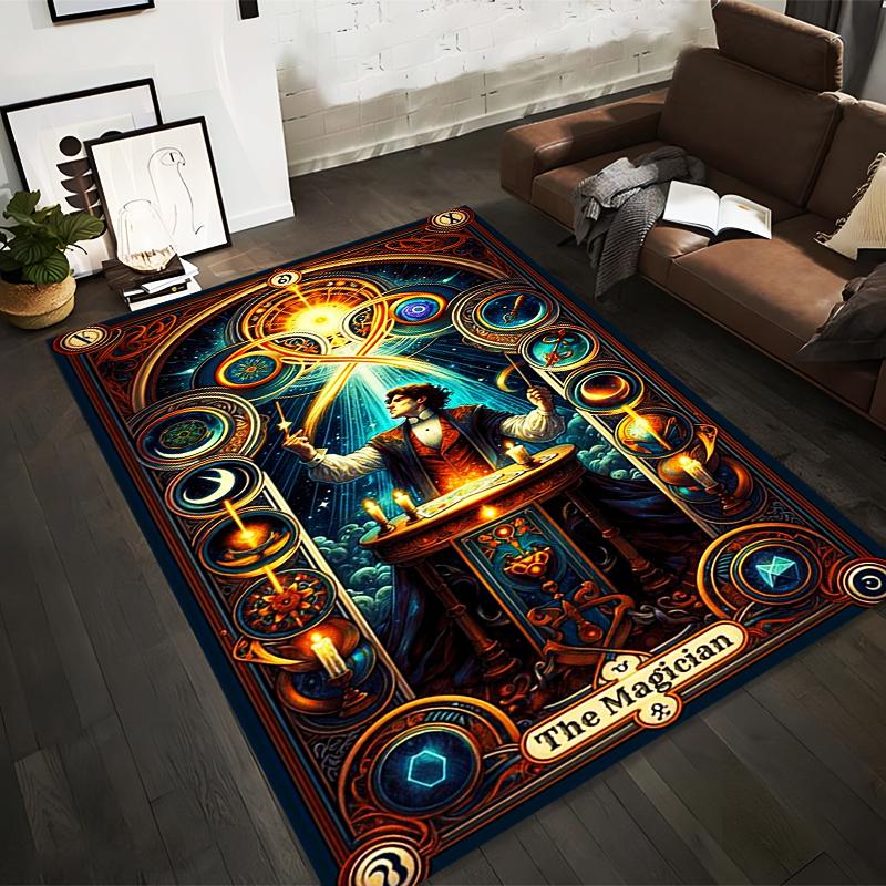 Magical Themed Carpet with The Magician Artwork for Home Decor Suitable for use as an anti-slip for living room bedroom sofas 40x60cm( 15x23in )
Magical Themed Carpet with The Magician Artwork for Home Decor Suitable for use as an anti-slip for living room bedroom sofas 40x60cm( 15x23in )