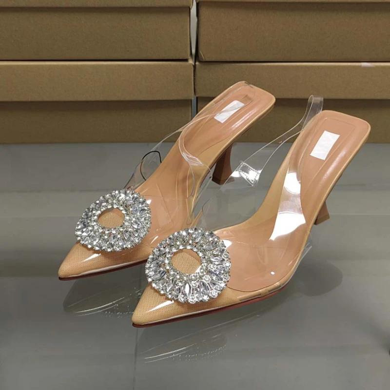 Luxury Women Slingback High Heels Sandals Rhinestones Circle Transparent PVC Weddings Bridal Pointed Shoes for Lady 36 бежевий
Luxury Women Slingback High Heels Sandals Rhinestones Circle Transparent PVC Weddings Bridal Pointed Shoes for Lady 36 бежевий
