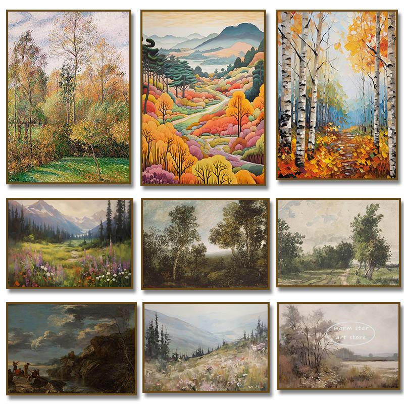 Rustic Mountain Flower Vintage Forest Landscape Oil Painting Canvas Poster Wall Art Prints Nature Art Pictures Farmhouse Decor 21cm×30cm NoFrame
Rustic Mountain Flower Vintage Forest Landscape Oil Painting Canvas Poster Wall Art Prints Nature Art Pictures Farmhouse Decor 21cm×30cm NoFrame