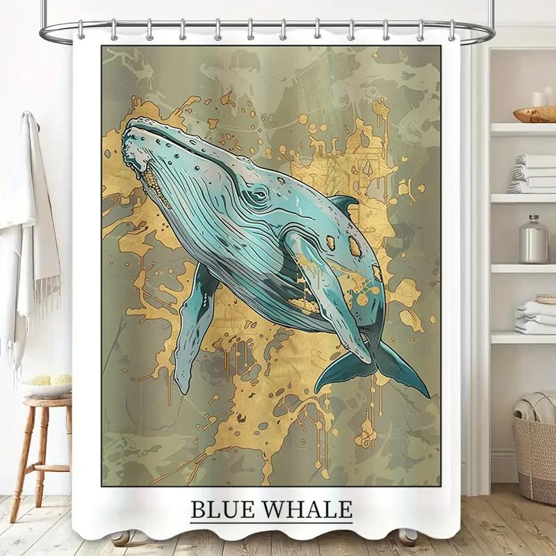 Modern Blue Whale Print Shower Curtain Waterproof Fabric Bathroom Decor Customizable Size Bath Kitchen Home Improvement On Aliex W60H190(CM)-1 Pcs
Modern Blue Whale Print Shower Curtain Waterproof Fabric Bathroom Decor Customizable Size Bath Kitchen Home Improvement On Aliex W60H190(CM)-1 Pcs