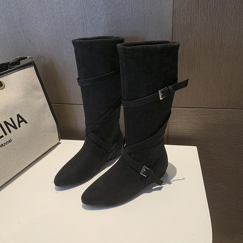 Женские ботинки на внутренней платформе 2025 новая осень ретро универсальные ботфорты на наборном каблуке с пряжкой ремня стройнящие высокие рыцарские ботинки 35
Женские ботинки на внутренней платформе 2025 новая осень ретро универсальные ботфорты на наборном каблуке с пряжкой ремня стройнящие высокие рыцарские ботинки 35