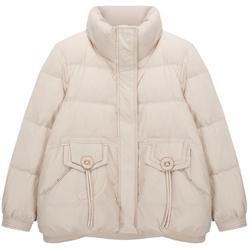 Down jacket women s short stand-up collar literary temperament loose small man thin warm L слонова кістка
Down jacket women s short stand-up collar literary temperament loose small man thin warm L слонова кістка