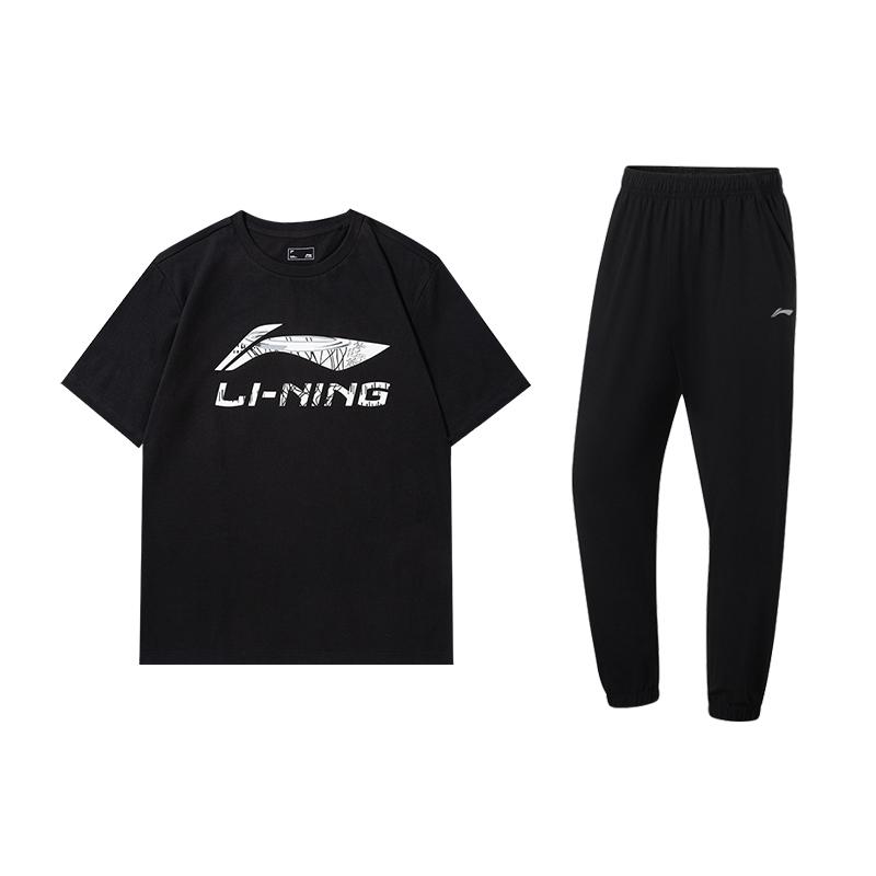 Li-Ning Letter Print Round Neck Pullover Short Sleeve T-Shirt And Mid Waist Long Pants Casual Sports Set Men sets Black AHSUB09-2+AKLT541-2 XL
Li-Ning Letter Print Round Neck Pullover Short Sleeve T-Shirt And Mid Waist Long Pants Casual Sports Set Men sets Black AHSUB09-2+AKLT541-2 XL