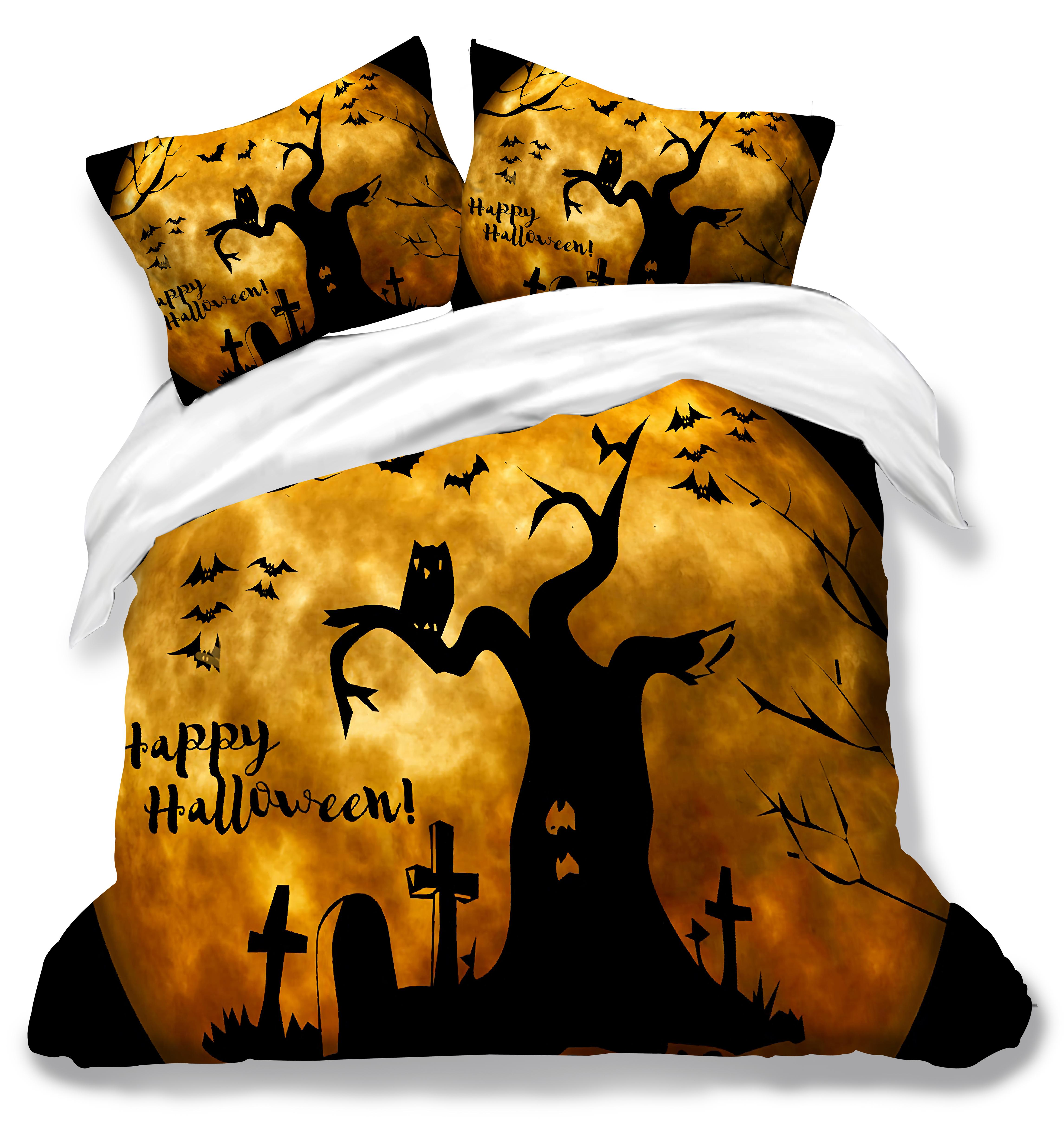 Halloween Duvet Cover Set Bat With Pumpkin Bedding Set 3pcs Festival Quilt Cover Orange Pillow Cases Fashion Home Textile 135x200cm
Halloween Duvet Cover Set Bat With Pumpkin Bedding Set 3pcs Festival Quilt Cover Orange Pillow Cases Fashion Home Textile 135x200cm