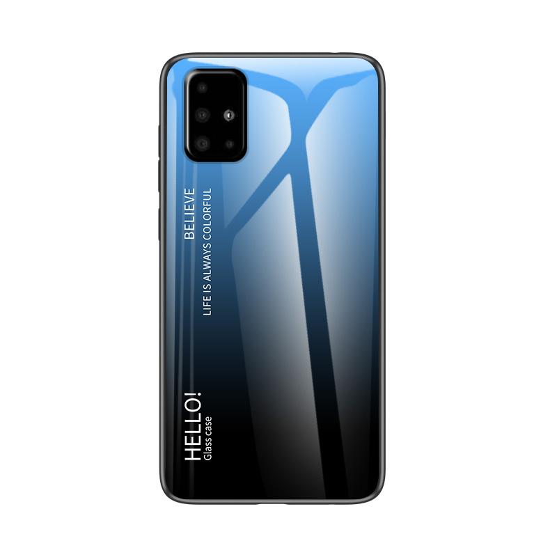 Чохол A51 з градієнтним загартованим склом для Samsung Galaxy A71 A51 A41 A31 A21S A11 протиударні чохли для телефонів Galaxy A51 синій
Чохол A51 з градієнтним загартованим склом для Samsung Galaxy A71 A51 A41 A31 A21S A11 протиударні чохли для телефонів Galaxy A51 синій