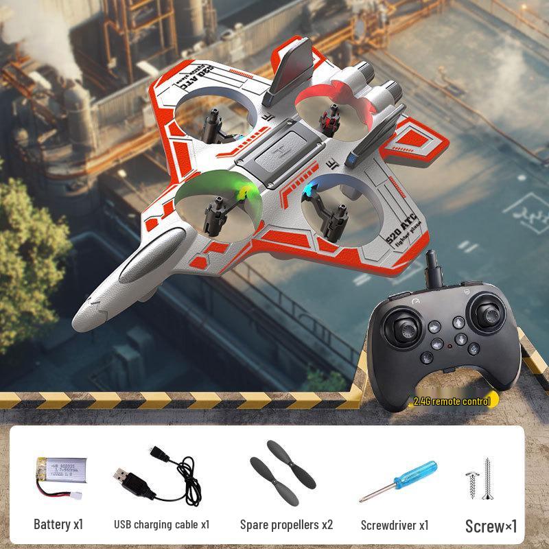 Crash-Resistant Remote Control Foam Drone with Lights & Camera - 4-Axis Model Fighter Airplane with Obstacle Avoidance for Kids Factory Config: One Body Battery
Crash-Resistant Remote Control Foam Drone with Lights & Camera - 4-Axis Model Fighter Airplane with Obstacle Avoidance for Kids Factory Config: One Body Battery