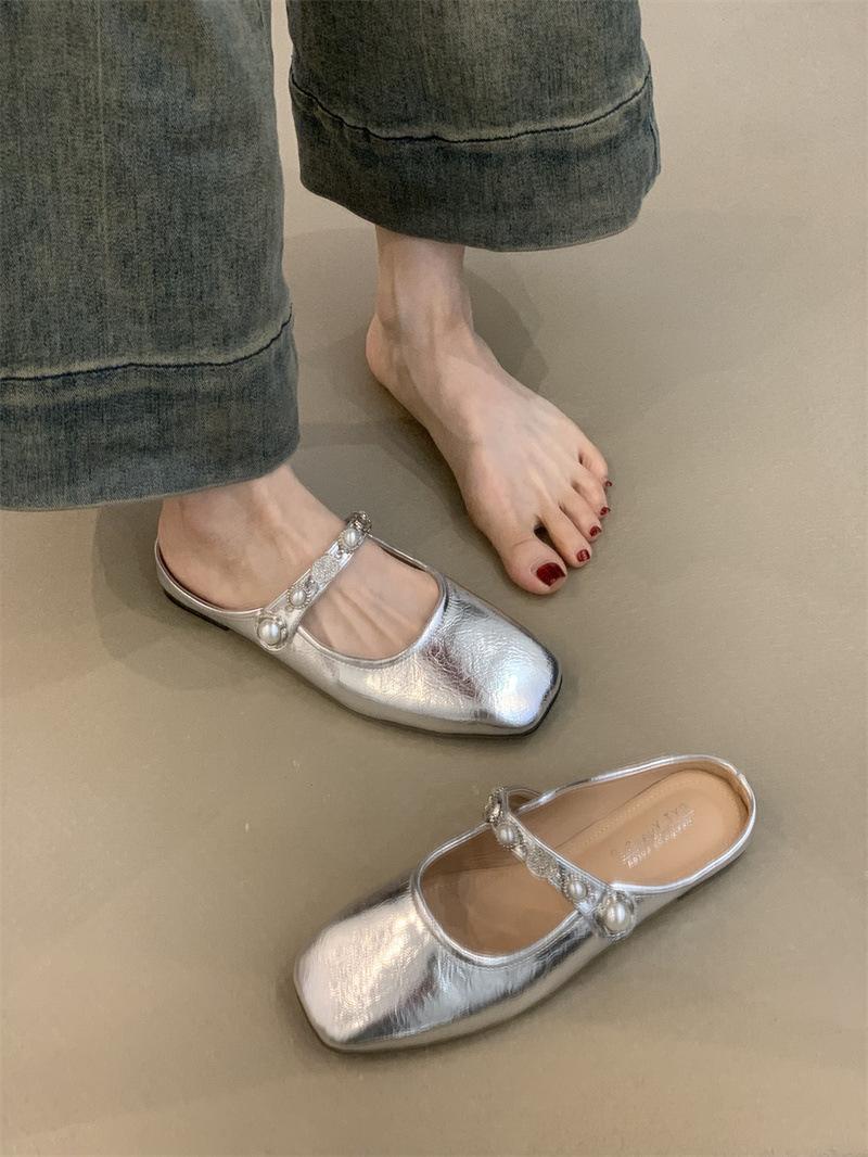 Baotou half slippers women s outer wear 2025 new French temperament elegant silver square head one pedal Mary Jane shoes 39 серебряный
Baotou half slippers women s outer wear 2025 new French temperament elegant silver square head one pedal Mary Jane shoes 39 серебряный