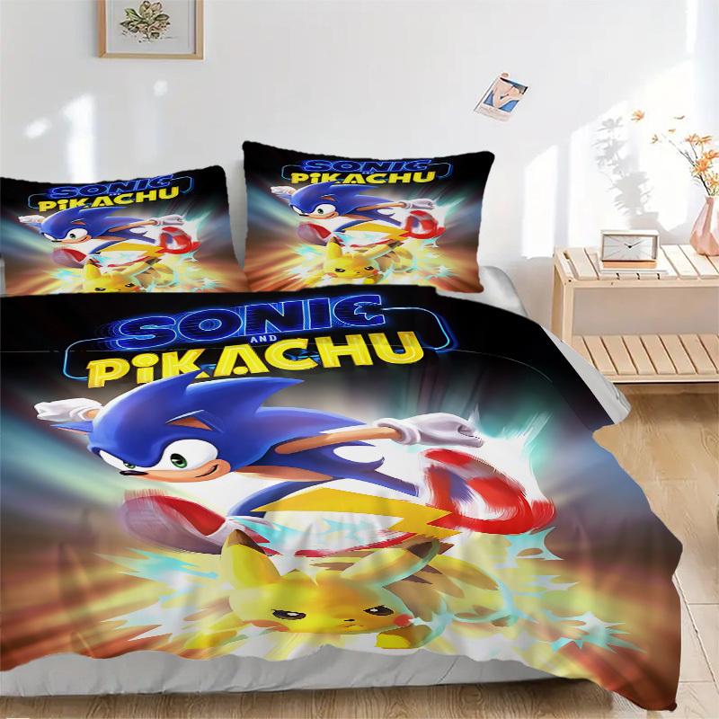3pcs Sonic Pikachu Duvet Cover Set, 1 Duvet Cover + 2 Pillowcases (No Insert), High-Definition Print, Home & Dorm Set yy251208051 135x200cm
3pcs Sonic Pikachu Duvet Cover Set, 1 Duvet Cover + 2 Pillowcases (No Insert), High-Definition Print, Home & Dorm Set yy251208051 135x200cm