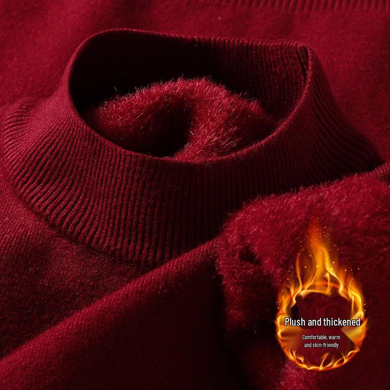 Men s Velvet Half-High Neck Sweater - Thickened Winter 2025 Knitwear Base Layer 2XL (140-160 lbs)
Men s Velvet Half-High Neck Sweater - Thickened Winter 2025 Knitwear Base Layer 2XL (140-160 lbs)
