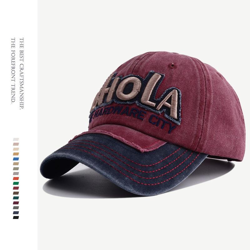 New Washed Cotton Snapback Baseball Caps Men Women Fashion Letter Embroidery Adjustable Hats Outdoor Sports Hip Hop Cap Unisex Adjustable вина червоного кольору
New Washed Cotton Snapback Baseball Caps Men Women Fashion Letter Embroidery Adjustable Hats Outdoor Sports Hip Hop Cap Unisex Adjustable вина червоного кольору