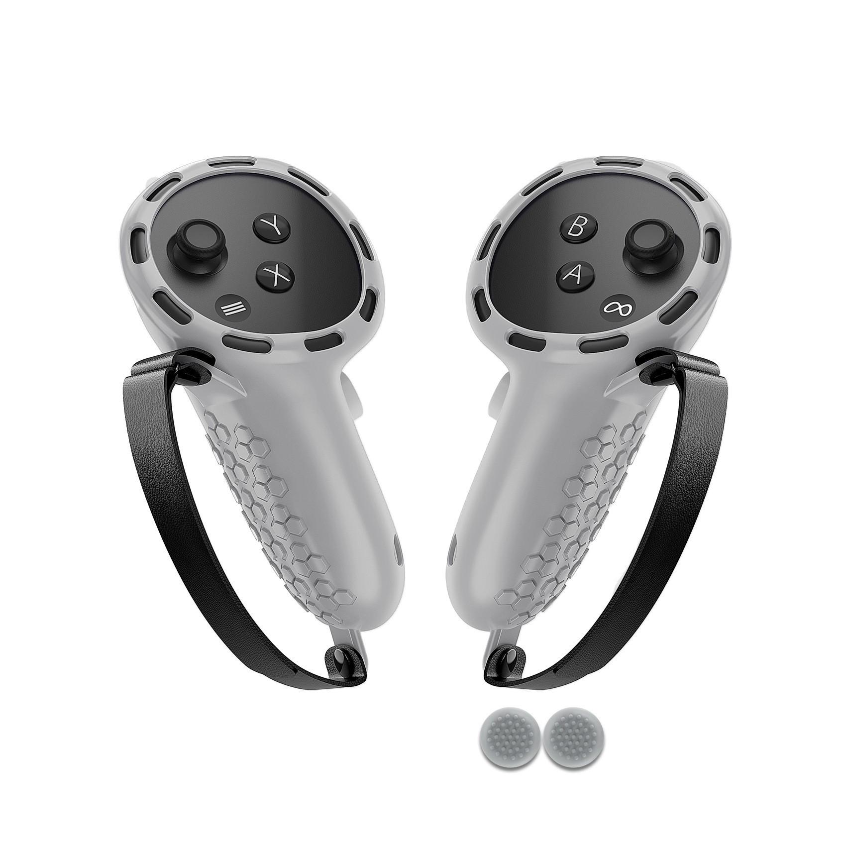 Силиконовый защитный чехол с накладками на стики для контроллера Meta Quest 3/3s
Силиконовый защитный чехол с накладками на стики для контроллера Meta Quest 3/3s