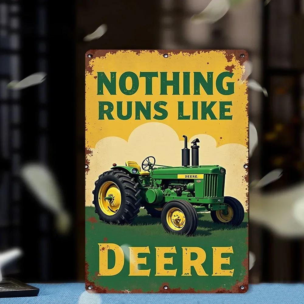 GreenGold Vintage : Винтажная жестяная табличка Трактор John Deere | Культовый декор Nothing Runs Like Deere для гаражных святилищ и амбаров 20X30CM
GreenGold Vintage : Винтажная жестяная табличка Трактор John Deere | Культовый декор Nothing Runs Like Deere для гаражных святилищ и амбаров 20X30CM