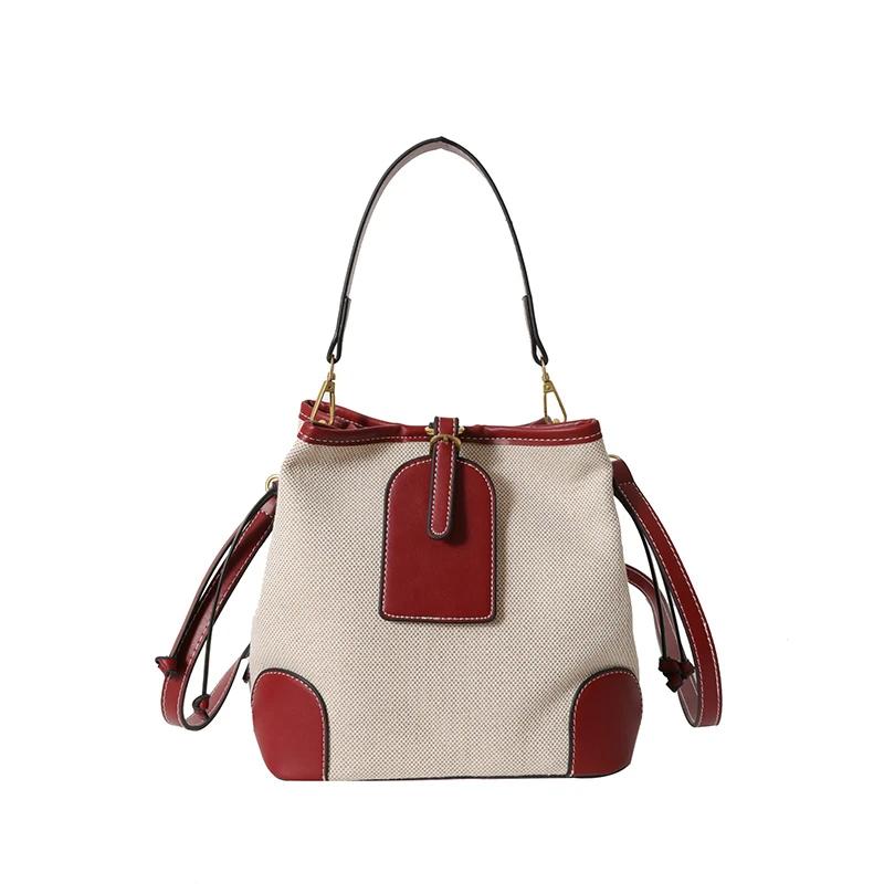 Trend Canvas женская сумка через плечо модная портативная сумка-ведро текстурированная сумка Messenger из холста через плечо красный
Trend Canvas женская сумка через плечо модная портативная сумка-ведро текстурированная сумка Messenger из холста через плечо красный