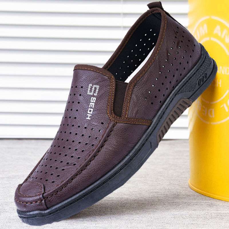 New summer men s hole shoes breathable hollow mesh shoes soft sole non-slip wear-resistant work shoes work leather shoes men 44
New summer men s hole shoes breathable hollow mesh shoes soft sole non-slip wear-resistant work shoes work leather shoes men 44