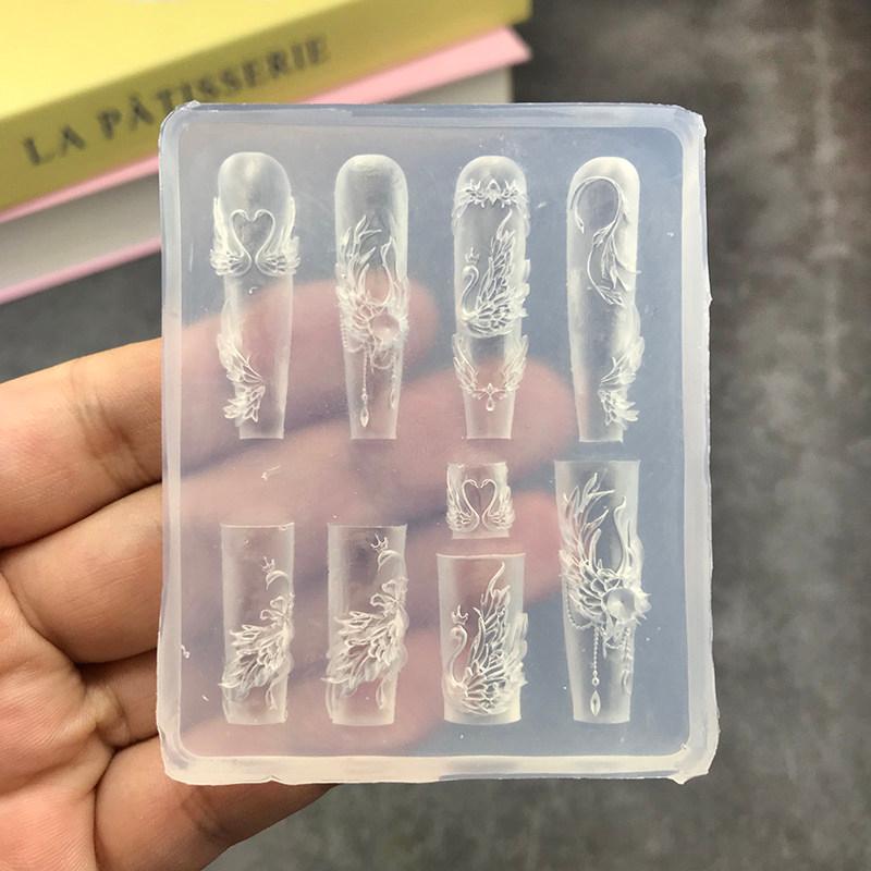 1Pcs Embossed Pattern Swan Lake Nail Art Mold High Transparent Abrasive Silicone Diy Handmade Mold one size
1Pcs Embossed Pattern Swan Lake Nail Art Mold High Transparent Abrasive Silicone Diy Handmade Mold one size