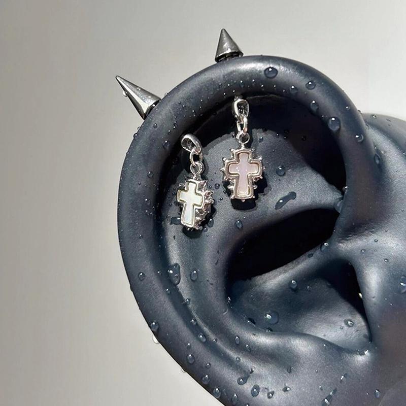 Silver Color Pointed Cone Cross Pendant Ear Bone Nail For Women Earring Puncture Gothic Cochlea Accessories
Silver Color Pointed Cone Cross Pendant Ear Bone Nail For Women Earring Puncture Gothic Cochlea Accessories