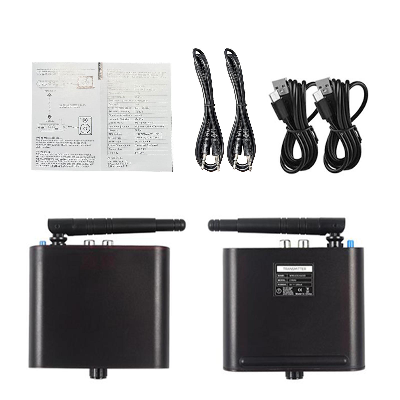 100M Wireless Sound Transmitter High Fidelity Stereo 24bit 192KHz Lossless Transmission for Home Theater
100M Wireless Sound Transmitter High Fidelity Stereo 24bit 192KHz Lossless Transmission for Home Theater
