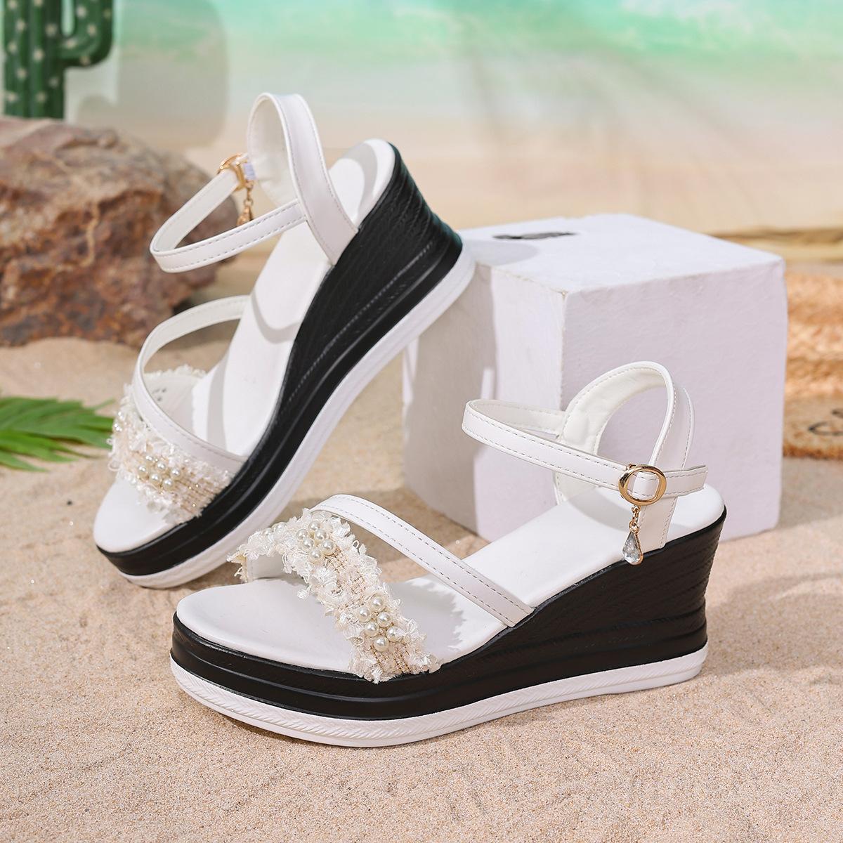 Plus Size Shoes for Women 35-42 Summer Fashion Women Peep Toe Buckle Strap Black White Platform Wedge Non-slip Sandals 42 білий
Plus Size Shoes for Women 35-42 Summer Fashion Women Peep Toe Buckle Strap Black White Platform Wedge Non-slip Sandals 42 білий