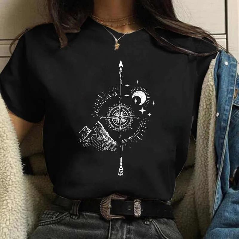 Moon PrintWomen Harajuku Летняя футболка Женская мода Черные топы Смешная женская футболка Повседневная футболка Женская одежда Y2k Милые топы M
Moon PrintWomen Harajuku Летняя футболка Женская мода Черные топы Смешная женская футболка Повседневная футболка Женская одежда Y2k Милые топы M